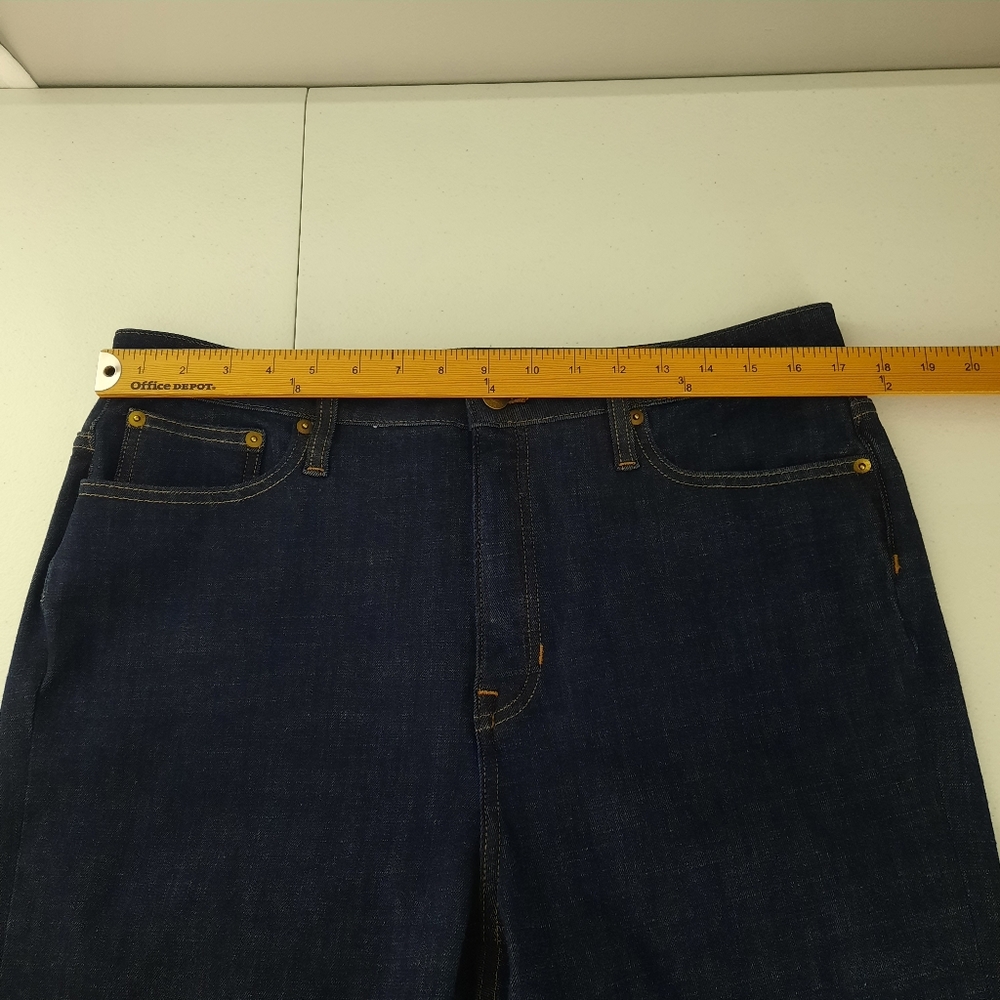 J. Crew High Rise Dark Indigo Wash Skinny Flare Jeans size 32 - Picture 9 of 16